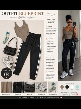Adidas Track Pants + SKIMS bodysuit BUNDLE